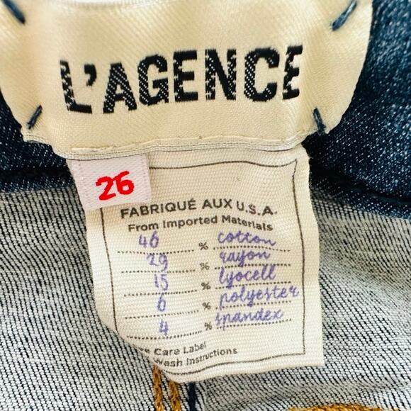 L'Agence Margot High Rise Cropped Skinny Jean Size 26 New Vintage Medium Wash - Picture 4 of 8